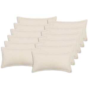 Imagine vidaXL Husă pentru pernă 12 pcs HOUTEN Crem 40 x 80 cm Bouclé