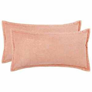 Imagine vidaXL Husă pentru pernă 2 pcs HOUTEN Roz 40 x 80 cm Bouclé