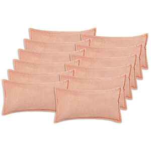 Imagine vidaXL Husă pentru pernă 12 pcs HOUTEN Roz 40 x 80 cm Bouclé