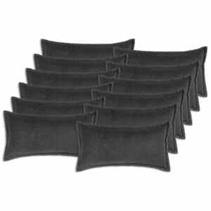 Imagine vidaXL Husă pentru pernă 12 buc. HOUTEN Gri închis 40 x 80 cm Bouclé
