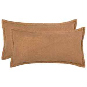 Imagine vidaXL Husă pentru pernă 2 pcs HOUTEN Bej 40 x 80 cm Bouclé