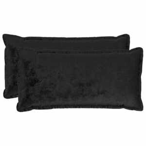 Imagine vidaXL Husă pentru pernă 2 pcs HOUTEN Negru 40 x 80 cm Flanelă