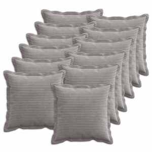 Imagine vidaXL Husă pentru pernă 12 buc. HOUTEN Gri deschis 45 x 45 cm cord