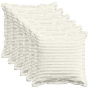 Imagine vidaXL Husă pentru pernă 6 buc. HOUTEN Crem 45 x 45 cm cord