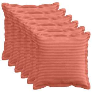 Imagine vidaXL Husă pentru pernă 6 buc. HOUTEN Roșu portocalie 45 x 45 cm cord
