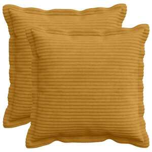Imagine vidaXL Husă pentru pernă 2 buc. HOUTEN Galben 45 x 45 cm cord
