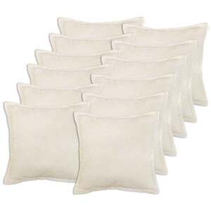 Imagine vidaXL Husă pentru pernă 12 pcs HOUTEN Crem 45 x 45 cm Bouclé