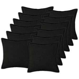 Imagine vidaXL Husă pentru pernă 12 pcs HOUTEN Negru 45 x 45 cm Bouclé