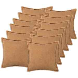 Imagine vidaXL Husă pentru pernă 12 pcs HOUTEN Bej 45 x 45 cm Bouclé