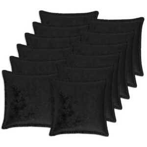 Imagine vidaXL Husă pentru pernă 12 pcs HOUTEN Negru 45 x 45 cm Flanelă