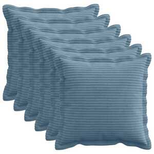 Imagine vidaXL Husă pentru pernă 6 buc. HOUTEN albastru 50 x 50 cm cord