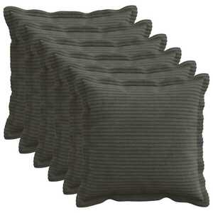 Imagine vidaXL Husă pentru pernă 6 buc. HOUTEN Antracit 50 x 50 cm cord