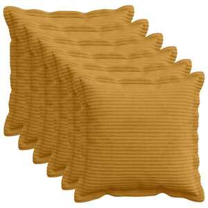 Imagine vidaXL Husă pentru pernă 6 buc. HOUTEN Galben 50 x 50 cm cord