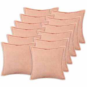 Imagine vidaXL Husă pentru pernă 12 pcs HOUTEN Roz 50 x 50 cm Bouclé