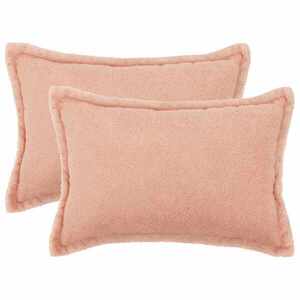 Imagine vidaXL Husă pentru pernă 2 buc. HOUTEN Roz 50 x 70 cm Bouclé