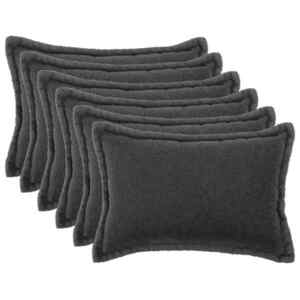 Imagine vidaXL Husă pentru pernă 6 pcs HOUTEN Gri închis 50 x 70 cm Bouclé