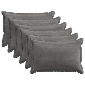 Imagine vidaXL Husă pentru pernă 6 buc. HOUTEN Gri închis 50 x 75 cm cord