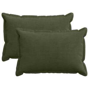 Imagine vidaXL Husă pentru pernă 2 buc. HOUTEN Verde 50 x 75 cm cord