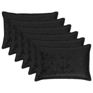 Imagine vidaXL Husă pentru pernă 6 pcs HOUTEN Negru 50 x 75 cm Flanelă
