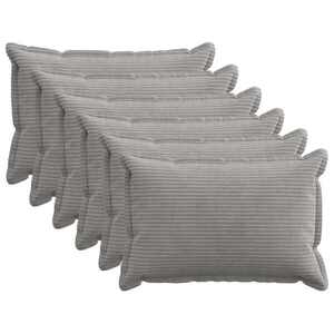 Imagine vidaXL Husă pentru pernă 6 buc. HOUTEN Gri deschis 50 x 80 cm cord