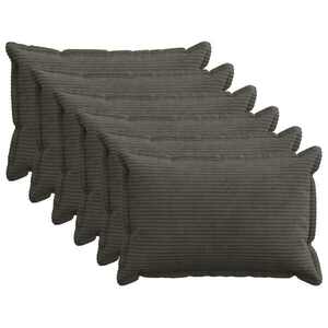 Imagine vidaXL Husă pentru pernă 6 buc. HOUTEN Antracit 50 x 80 cm cord