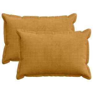 Imagine vidaXL Husă pentru pernă 2 buc. HOUTEN Galben 50 x 80 cm cord