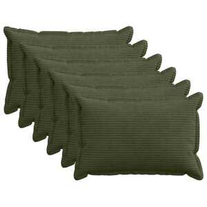 Imagine vidaXL Husă pentru pernă 6 buc. HOUTEN Verde 50 x 80 cm cord