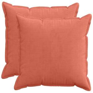 Imagine vidaXL Husă pentru pernă 2 buc. HOUTEN Roșu portocalie 55 x 55 cm cord
