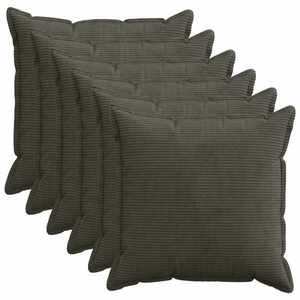 Imagine vidaXL Husă pentru pernă 6 buc. HOUTEN Antracit 60 x 60 cm cord