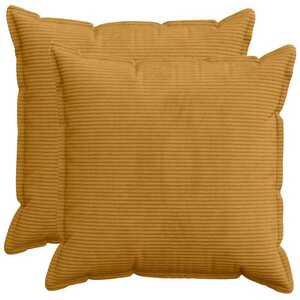 Imagine vidaXL Husă pentru pernă 2 buc. HOUTEN Galben 60 x 60 cm cord