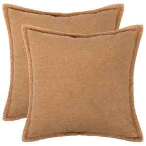 Imagine vidaXL Husă pentru pernă 2 pcs HOUTEN Bej 60 x 60 cm Bouclé