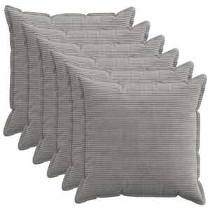 Imagine vidaXL Husă pentru pernă 6 buc. HOUTEN Gri deschis 70 x 70 cm cord