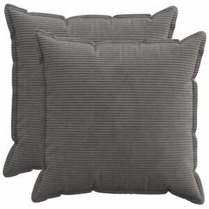 Imagine vidaXL Husă pentru pernă 2 buc. HOUTEN Gri închis 70 x 70 cm cord