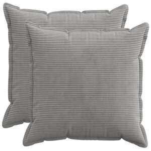 Imagine vidaXL Husă pentru pernă 2 buc. HOUTEN Gri deschis 80 x 80 cm cord