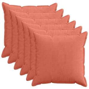 Imagine vidaXL Husă pentru pernă 6 buc. HOUTEN Roșu portocalie 80 x 80 cm cord