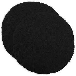 Imagine vidaXL Husă pentru pernă 2 pcs HEERLEN Negru Ø 40 cm Bouclé