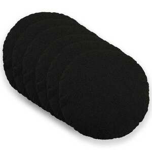 Imagine vidaXL Husă pentru pernă 6 pcs HEERLEN Negru Ø 40 cm Bouclé