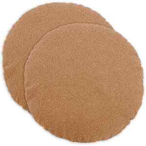 Imagine vidaXL Husă pentru pernă 2 pcs HEERLEN Bej Ø 40 cm Bouclé