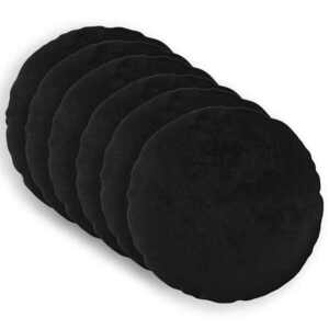 Imagine vidaXL Husă pentru pernă 6 pcs HEERLEN Negru Ø 40 cm Flanelă