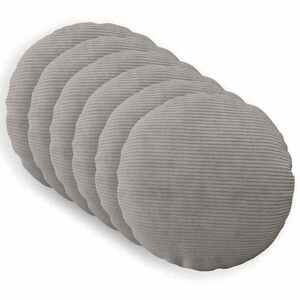 Imagine vidaXL Husă pentru pernă 6 pcs HEERLEN Gri deschis Ø 50 cm cord