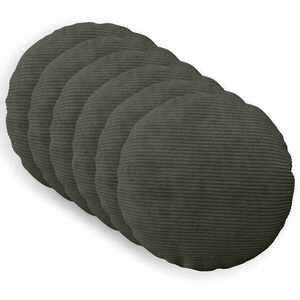 Imagine vidaXL Husă pentru pernă 6 pcs HEERLEN Antracit Ø 50 cm cord