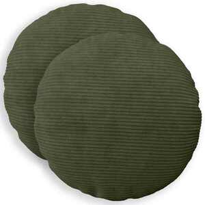 Imagine vidaXL Husă pentru pernă 2 pcs HEERLEN Verde Ø 50 cm cord