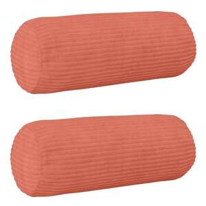 Imagine vidaXL Husă pentru pernă 2 pcs HEERLEN Roșu portocalie Ø 15 x 40 cm