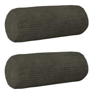 Imagine vidaXL Husă pentru pernă 2 pcs HEERLEN Antracit Ø 15 x 40 cm cord