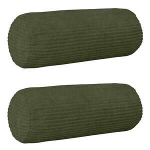 Imagine vidaXL Husă pentru pernă 2 pcs HEERLEN Verde Ø 15 x 40 cm cord