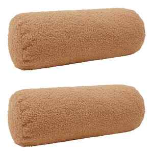 Imagine vidaXL Husă pentru pernă 2 pcs HEERLEN Bej Ø 15 x 40 cm Bouclé