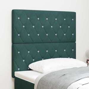 Imagine vidaXL Tăblie cap Verde închis 90 cm Catifea