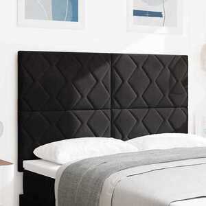 Imagine vidaXL Tăblie cap Negru 160 cm Catifea