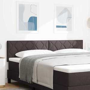 Imagine vidaXL Tăblie LED Maro 180 cm țesătură
