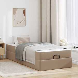 Imagine vidaXL Cadru de pat cu saltea Altele 2 buc. Cafeniu PVC